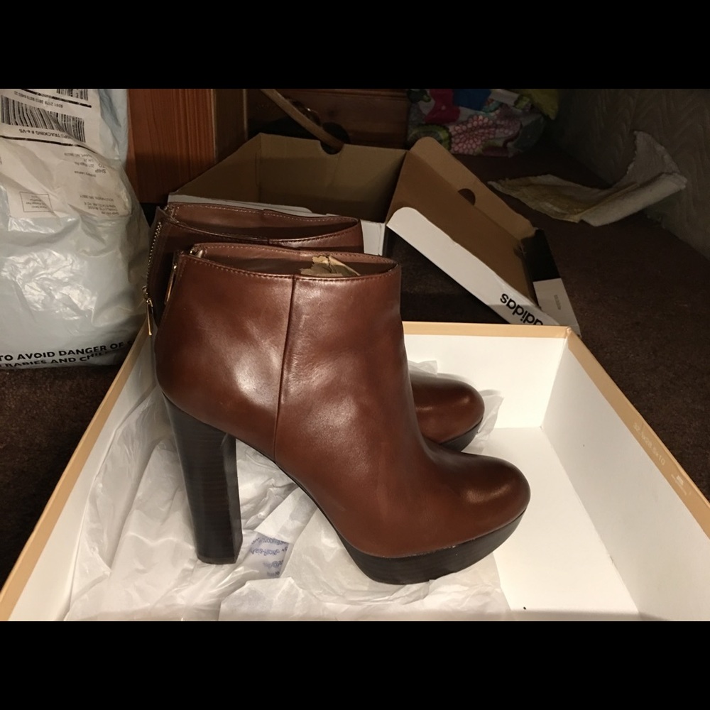 Paloma Leather Booties Michael Kors